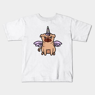 Cute Pug Unicorn Dog Lover Kids T-Shirt